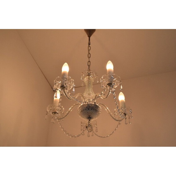 Image 1 of Vintage kristallen kroonluchter van Kamenicky Senov, Tsjecho-Slowakije 1960