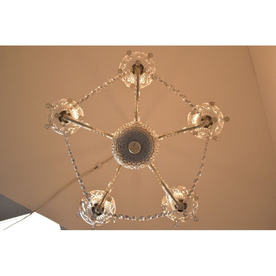 Image 1 of Vintage kristallen kroonluchter van Kamenicky Senov, Tsjecho-Slowakije 1960