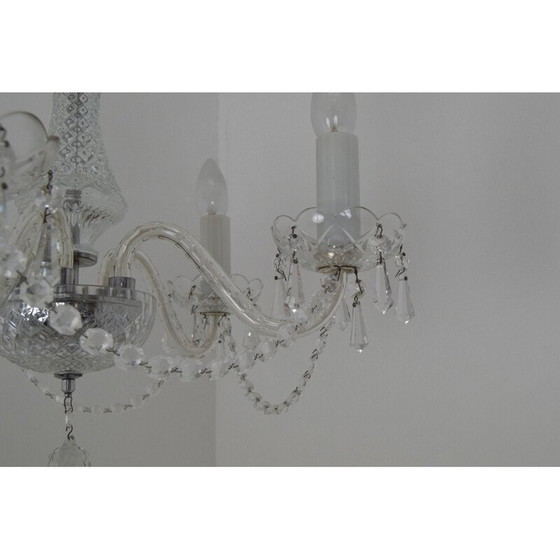 Image 1 of Vintage kristallen kroonluchter van Kamenicky Senov, Tsjecho-Slowakije 1960