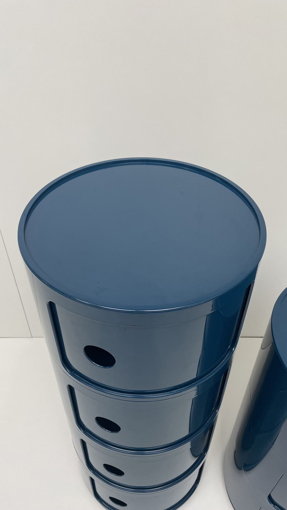 Image 1 of Kartell Componibili Set In Petrol Kleur 