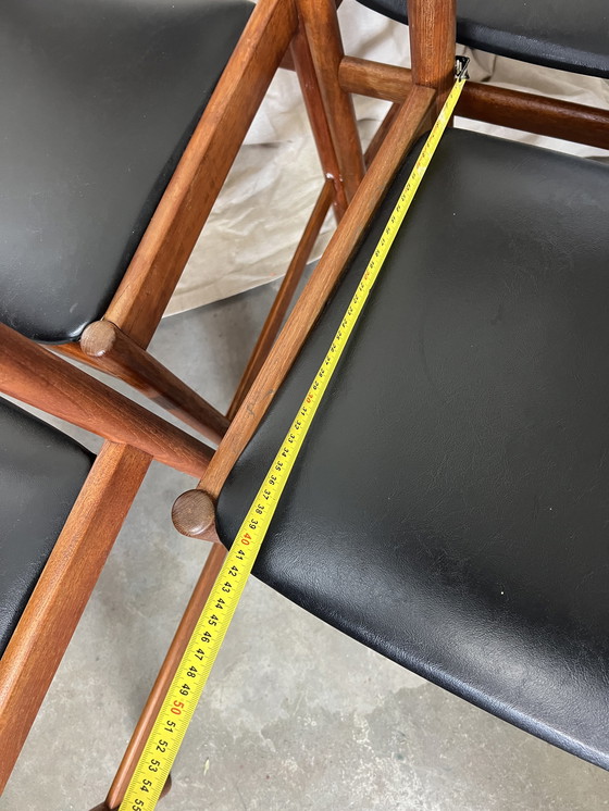 Image 1 of 4x Vintage stoel deens stijl