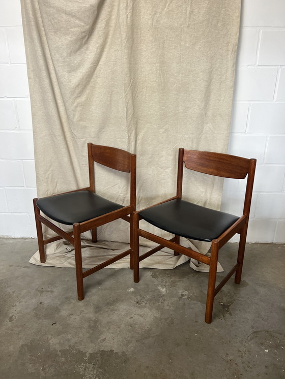 Image 1 of 4x Vintage stoel deens stijl