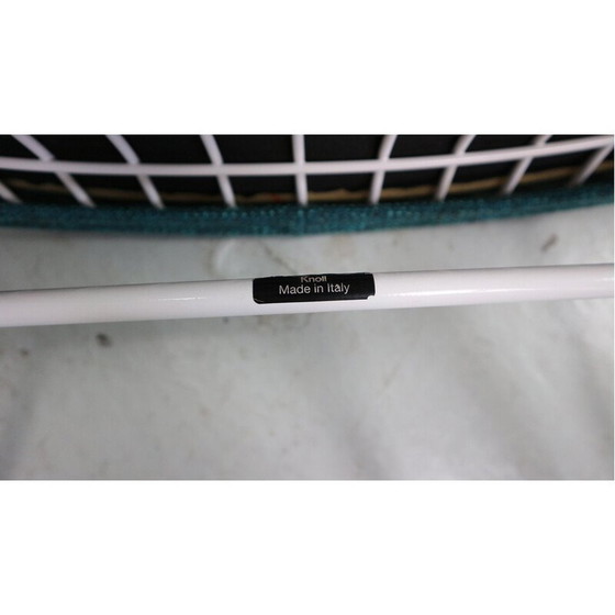 Image 1 of Vintage stalen fauteuil met voetenbankje van Harry Bertoia voor Knoll International, 1952