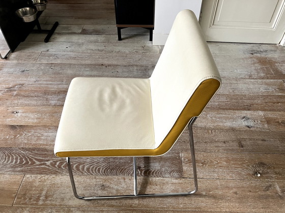 Image 1 of 6x Leolux Spring Eetkamerstoelen En Bel Air Eettafel