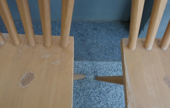 Image 1 of Mikado stoelen van Johannes Foersom en Peter Hiort-Lorenzen voor Fredericia Stolefabrik, set van 6