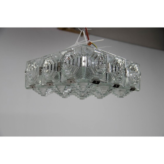 Image 1 of Brutalistische vintage plafondlamp van Kamenicky Senov, 1970