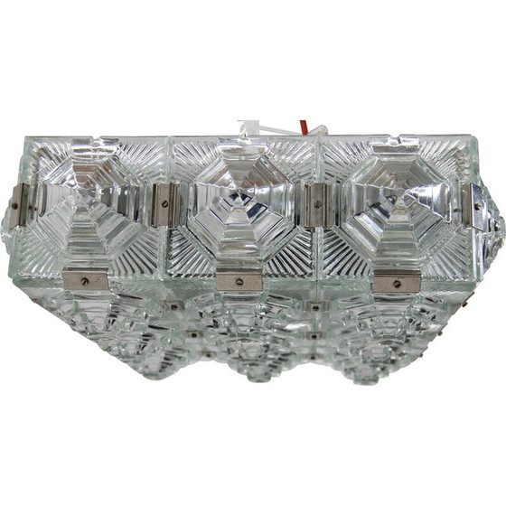 Image 1 of Brutalistische vintage plafondlamp van Kamenicky Senov, 1970