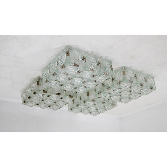 Image 1 of Brutalistische vintage plafondlamp van Kamenicky Senov, 1970