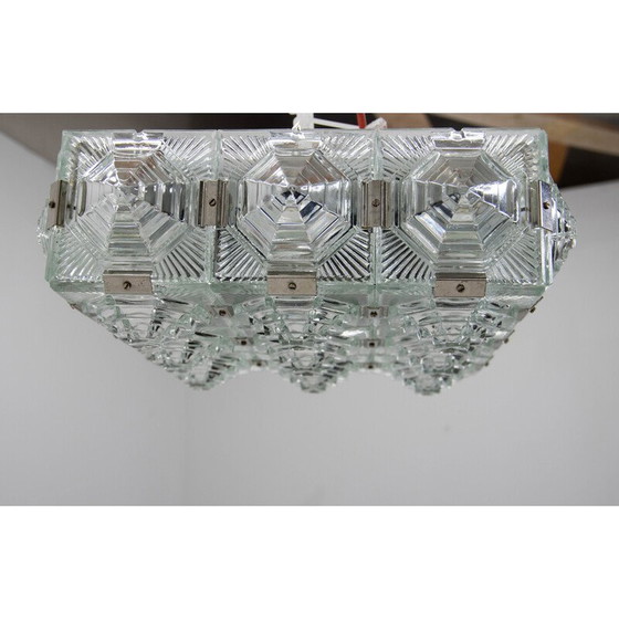 Image 1 of Brutalistische vintage plafondlamp van Kamenicky Senov, 1970