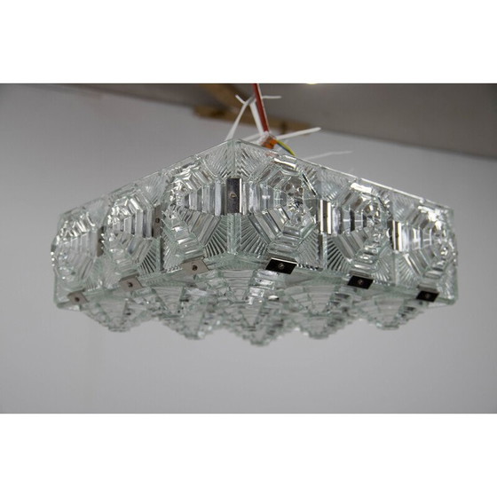 Image 1 of Brutalistische vintage plafondlamp van Kamenicky Senov, 1970