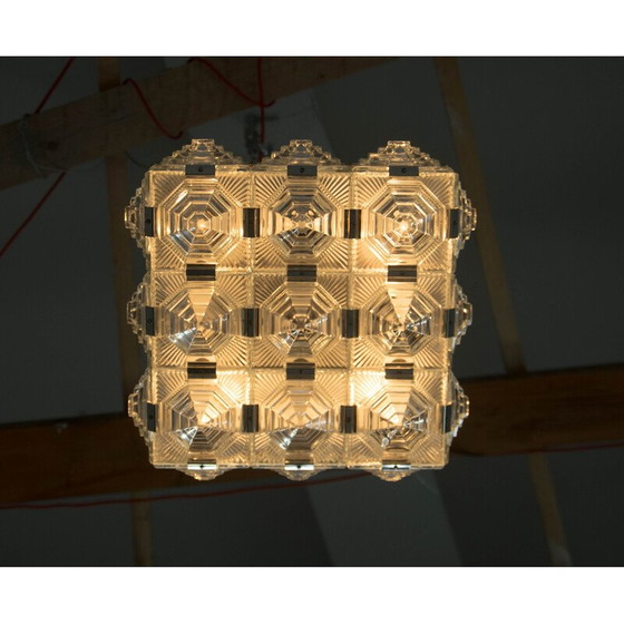Image 1 of Brutalistische vintage plafondlamp van Kamenicky Senov, 1970