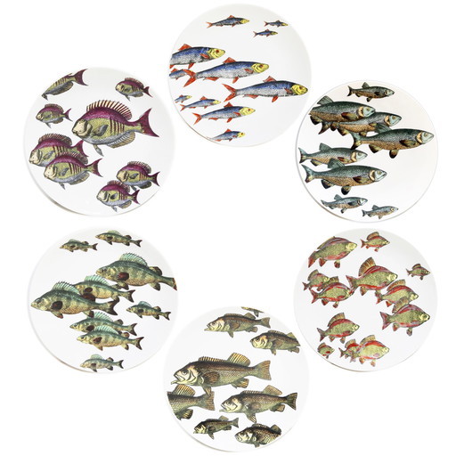 Vintage Set 'Passata Di Pesce' van Piero Fornasetti, 1955