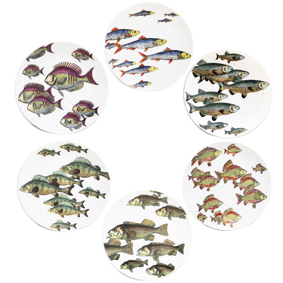 Image 1 of Vintage Set 'Passata Di Pesce' van Piero Fornasetti, 1955