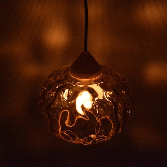 Image 1 of Vintage glazen hanglamp, Polen 1970