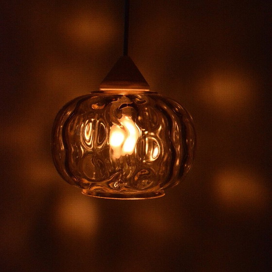Image 1 of Vintage glazen hanglamp, Polen 1970