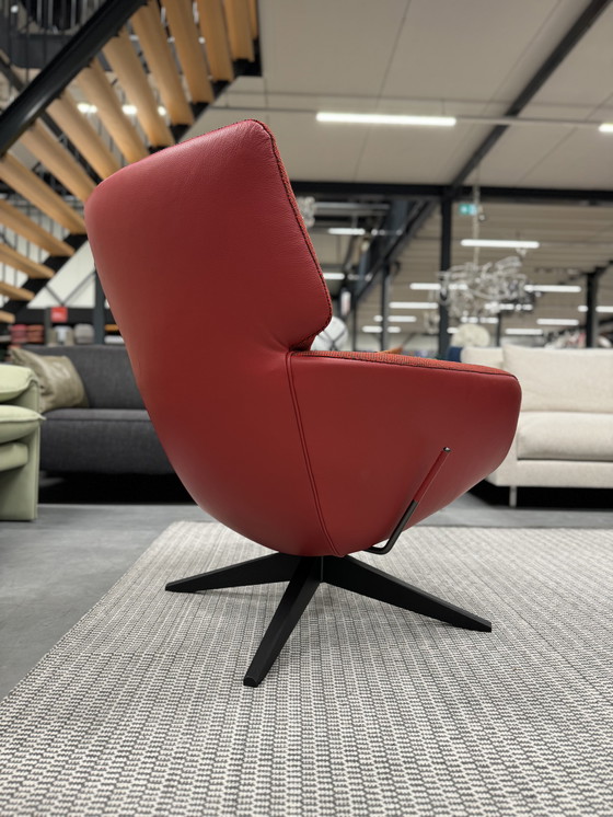 Image 1 of Leolux Lloyd Plus fauteuil Rood stof leer 