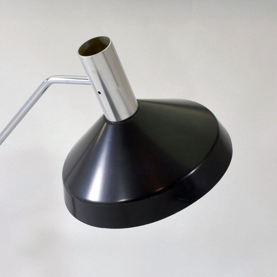 Image 1 of Vintage zwart gelakte metalen lamp model 50 S van Rico Baltensweiler, Zwitserland 1961