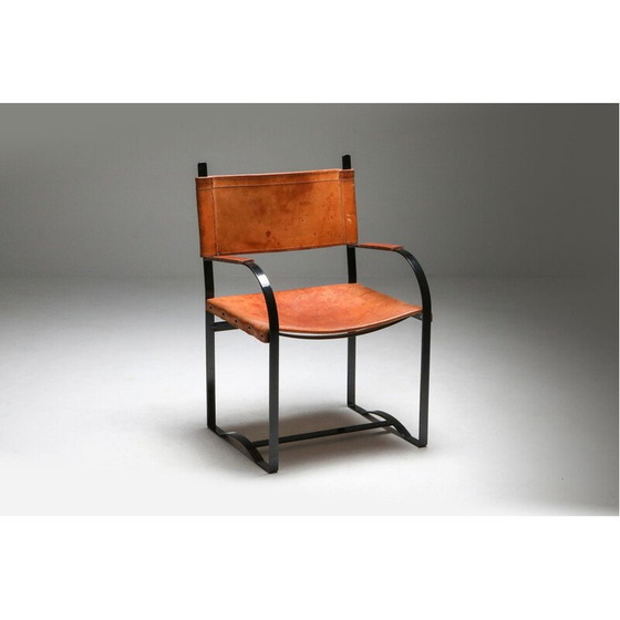 Image 1 of Paar vintrage cognac leren fauteuils 1960