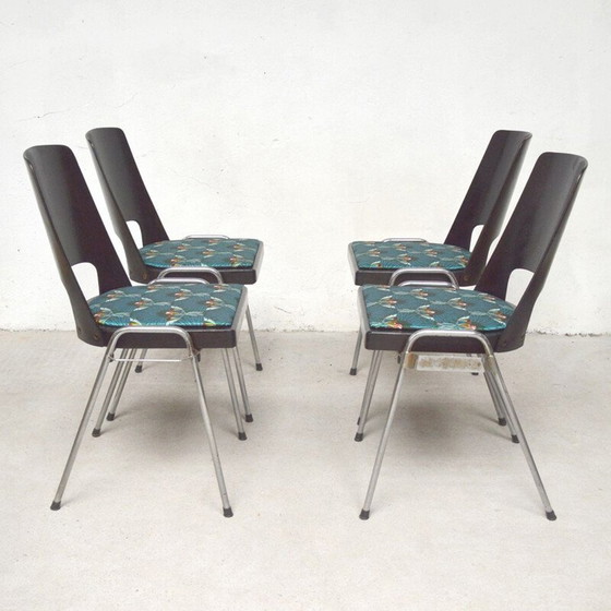 Image 1 of Set van 4 vintage Baumann tropische stoelen 1960
