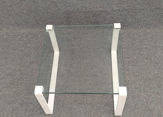 Image 1 of STAAF GLAS MIDCENTURIE ONTWERP jaren 60 TAFEL VINTAGE