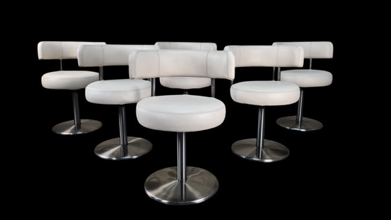 Image 1 of 6 X Midcentury Swedish Dining Chairs Or Bar Stools Borje Johanson