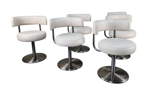 6 X Midcentury Swedish Dining Chairs Or Bar Stools Borje Johanson