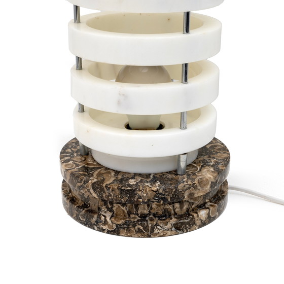 Image 1 of Mid Century Moderne Italiaanse Marmeren Tafellamp, 1960S