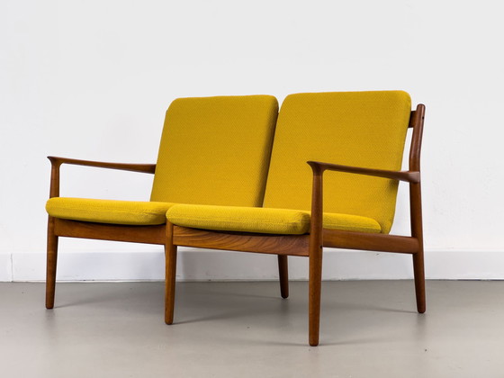 Image 1 of Deense Teakhouten Loungebank van Svend Aage Eriksen voor Glostrup, 1960S