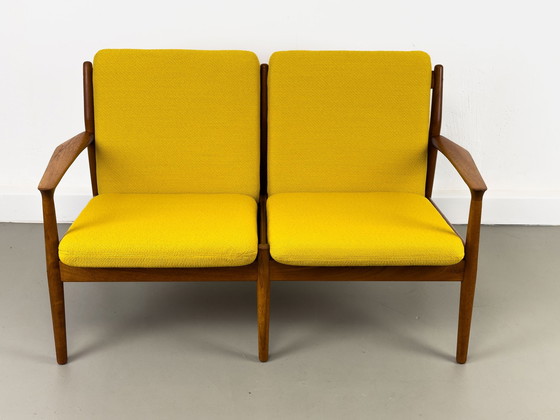 Image 1 of Deense Teakhouten Loungebank van Svend Aage Eriksen voor Glostrup, 1960S