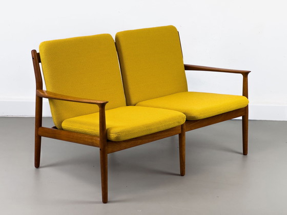 Image 1 of Deense Teakhouten Loungebank van Svend Aage Eriksen voor Glostrup, 1960S