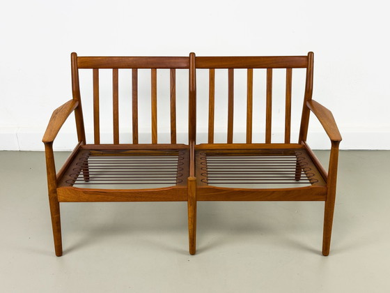 Image 1 of Deense Teakhouten Loungebank van Svend Aage Eriksen voor Glostrup, 1960S