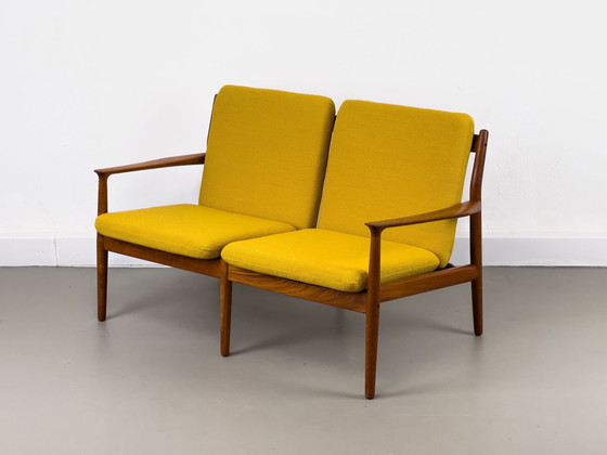 Image 1 of Deense Teakhouten Loungebank van Svend Aage Eriksen voor Glostrup, 1960S