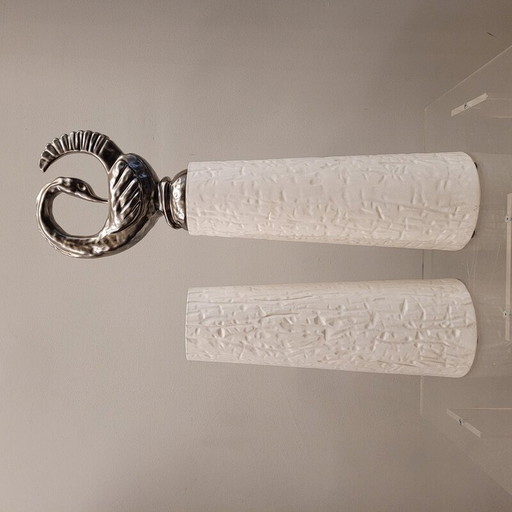 Paar vintage Canard vazen van geglazuurd keramiek voor Roche Bobois, Frankrijk