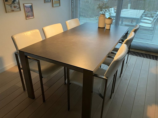 Moderne Eetkamerstoelen Wit Leer