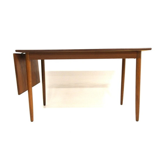 Image 1 of Vintage eettafel van teak en beuken, Zweden 1950