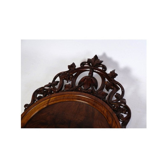 Image 1 of Vintage Christian VIII spiegel met mahoniehouten decoratie, 1860