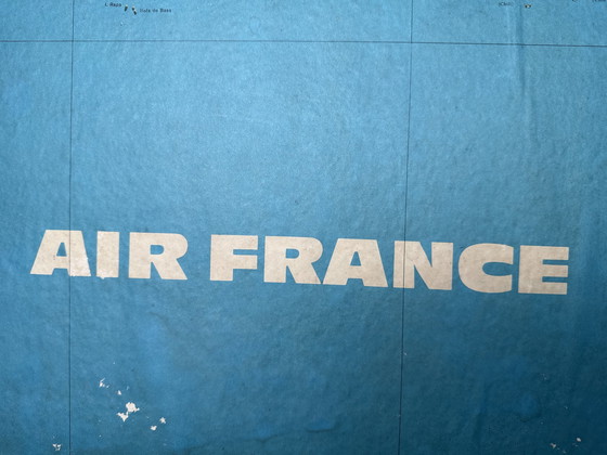 Image 1 of Vintage Xxl Air France ‘Airway’ Map - 1970’S