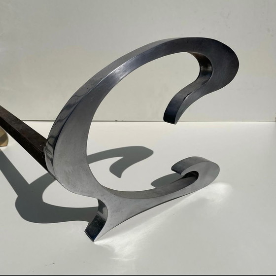 Image 1 of Ensemble De Cheminée De Jacques Charles, Voor Jean Paul Création, Frankrijk, 1970'S