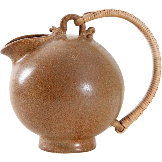 Image 1 of Scandinavische vintage keramische kruik van Arne Bang, 1940