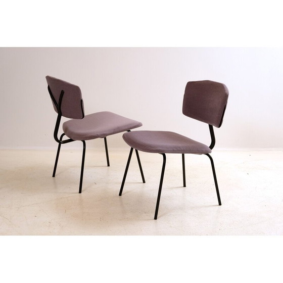 Image 1 of Paar paar paarse stoelen van Sunday C. Sclafert, 1950