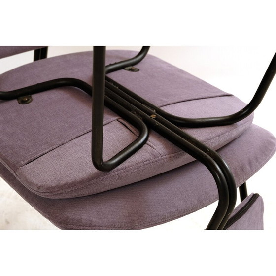 Image 1 of Paar paar paarse stoelen van Sunday C. Sclafert, 1950