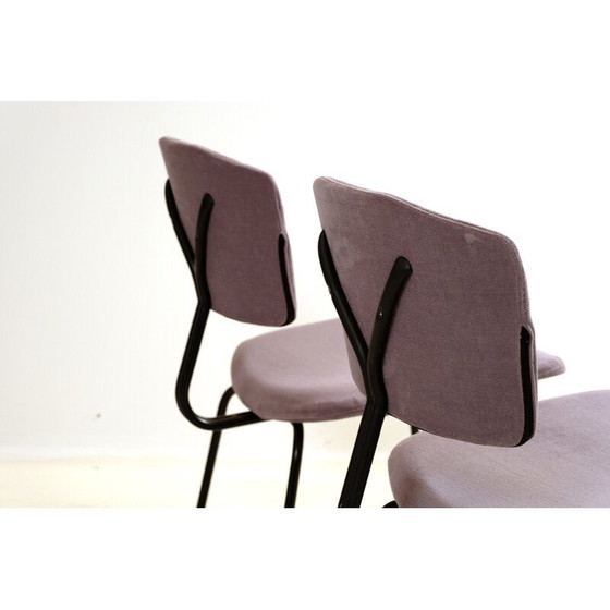 Image 1 of Paar paar paarse stoelen van Sunday C. Sclafert, 1950