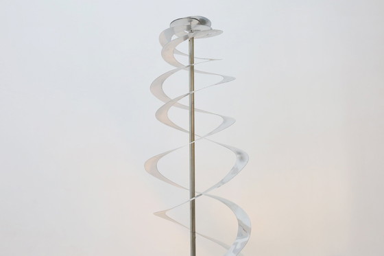Image 1 of Zeldzame kinetische spiraalvormige lichtsculptuur van Werner Epstein, 1972