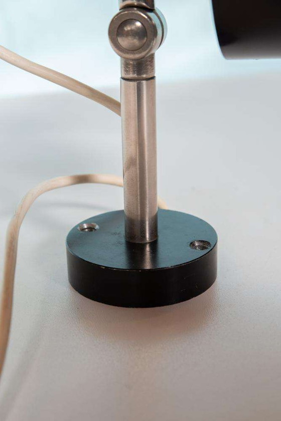 Image 1 of Vintage design wandspot jaren 60 rvs/zwart Nordisk Solar