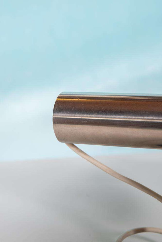 Image 1 of Vintage design wandspot jaren 60 rvs/zwart Nordisk Solar