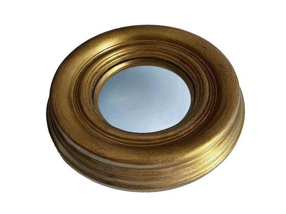 Image 1 of Ronde spiegel bol glas in goud