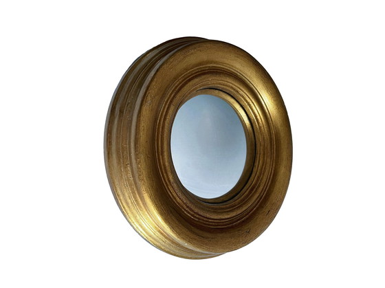 Image 1 of Ronde spiegel bol glas in goud