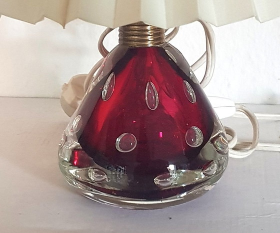 Image 1 of Murano glazen tafellamp van Pietro Toso voor Fratelli Toso, 1950S