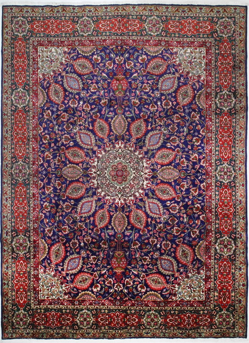 Origineel handgeknoopt Perzisch tapijt Tabriz 30 Raj Fijn 402 X 300 Cm Topconditie