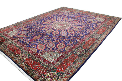 Origineel handgeknoopt Perzisch tapijt Tabriz 30 Raj Fijn 402 X 300 Cm Topconditie